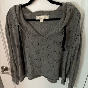 Vintage Havana Charcoal Textured Hoodie